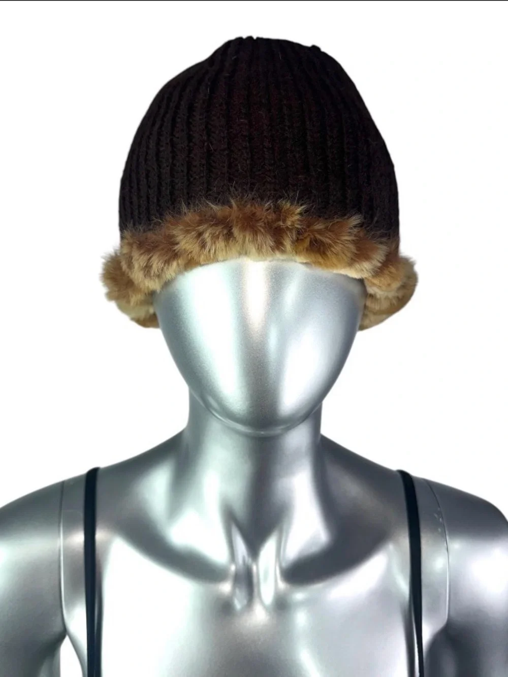 Snow Top Knitted REX RABBIT Hat, One Size 21”-24” w/Stretch, Certified Vintage